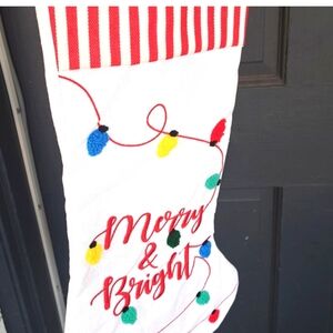 Stuffed embroidered stocking